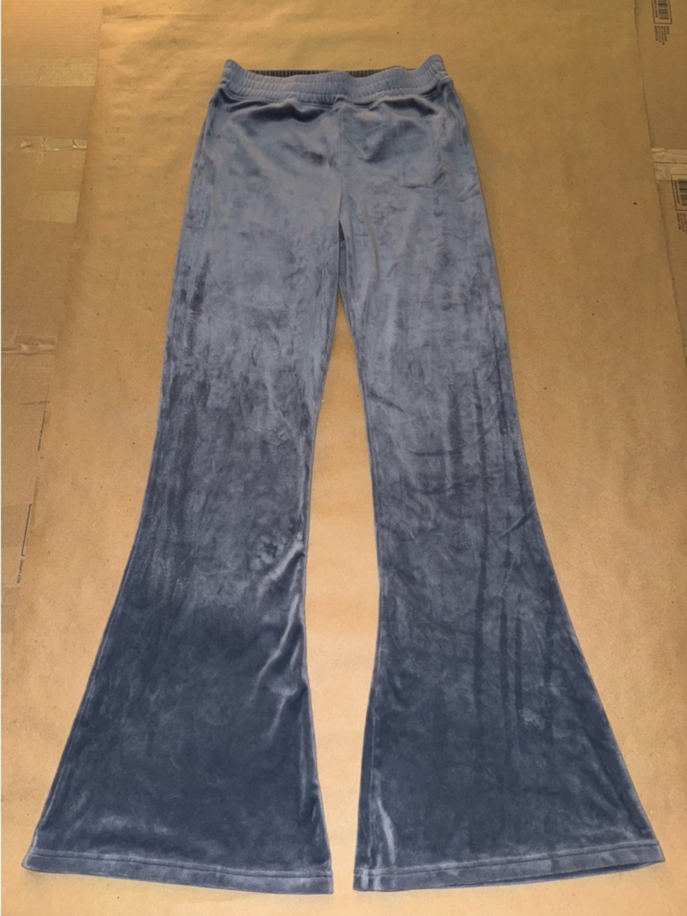Hollister Ultra High Rise Velour Flare Pants Blue Velvet Bell Bottom Y2K Size XS